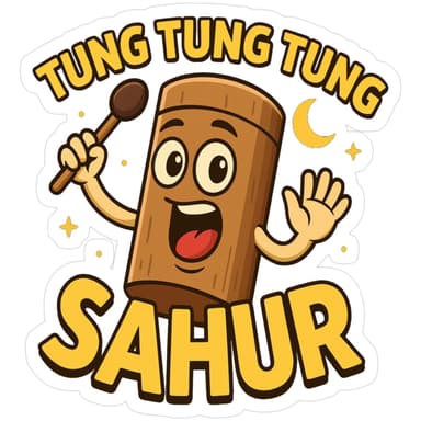 Sticker lucu β Tung Tung Tung Sahur (pinterest)